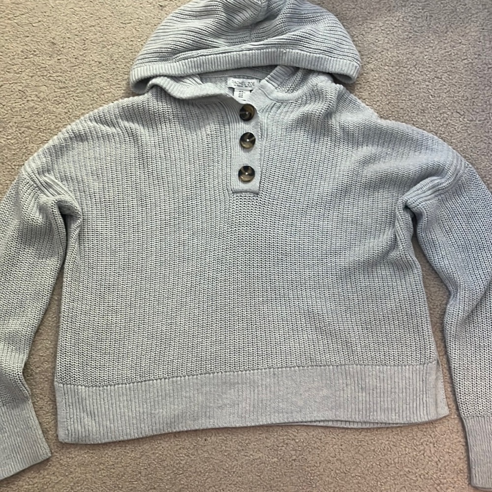 Grey sweater with hood